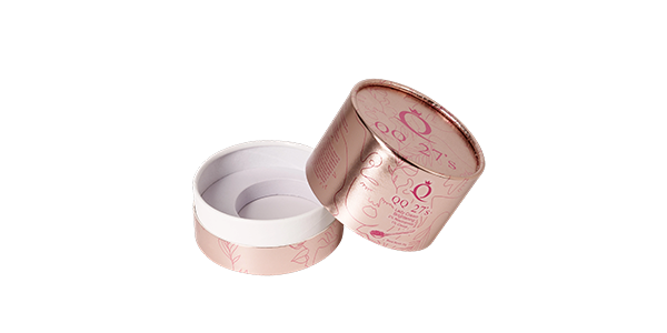 Luxurious gilded cylindrical box