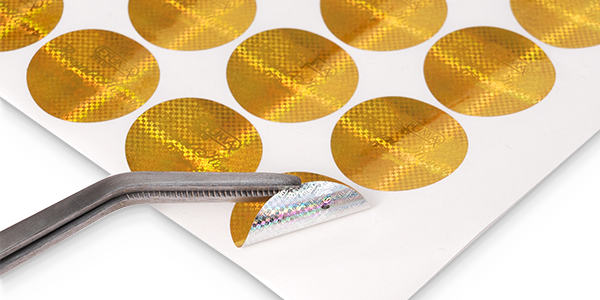 Golden Holographic Anti-Counterfeiting Stickers