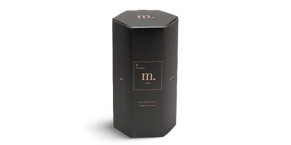 Luxury Matte Black Hexagonal Paper Box