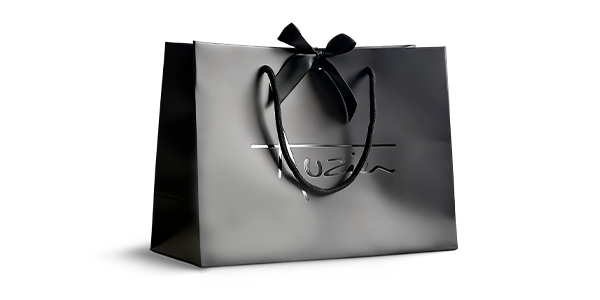 Luxury Satin Bow Black Gift Paper Bag